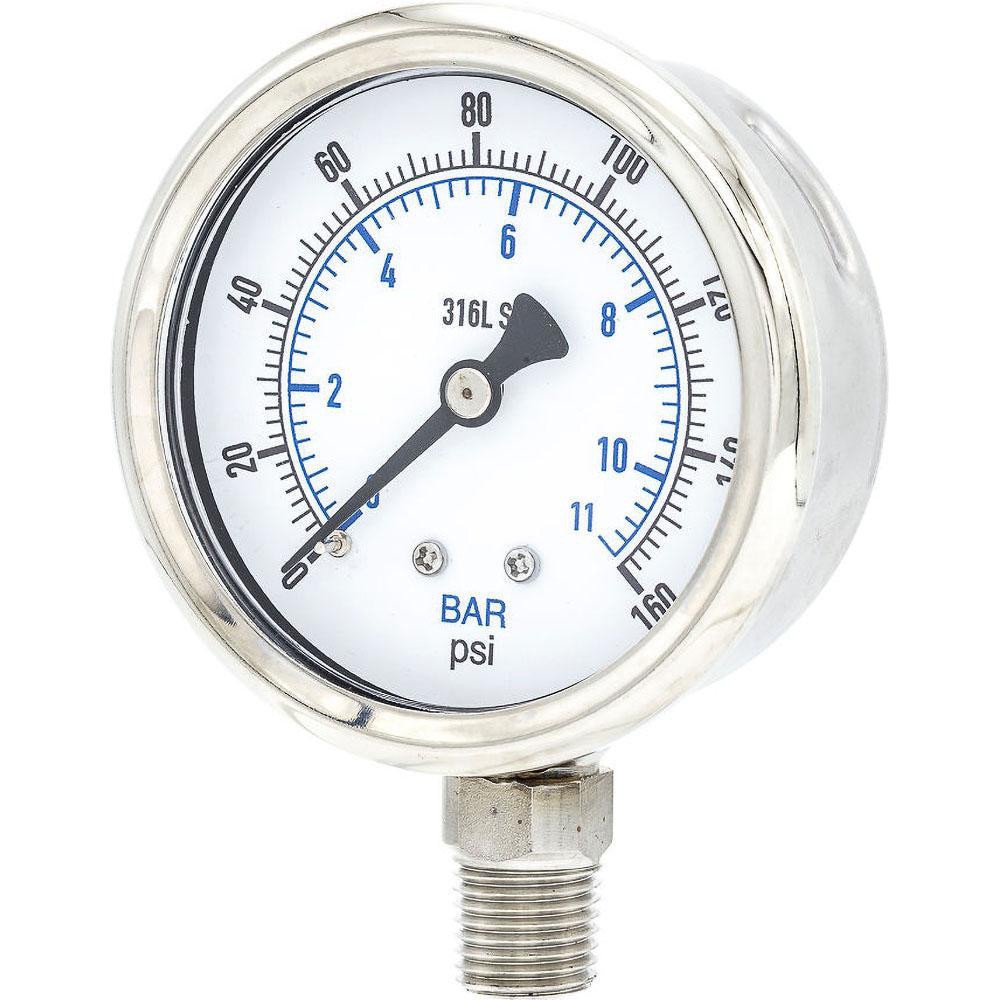 Pressure Gauges; Gauge Type: Industrial Pressure Gauges ; Scale Type: Dual ; Accuracy (%): 2-1-2% ; Dial Type: Analog ; Thread Type: 1/4