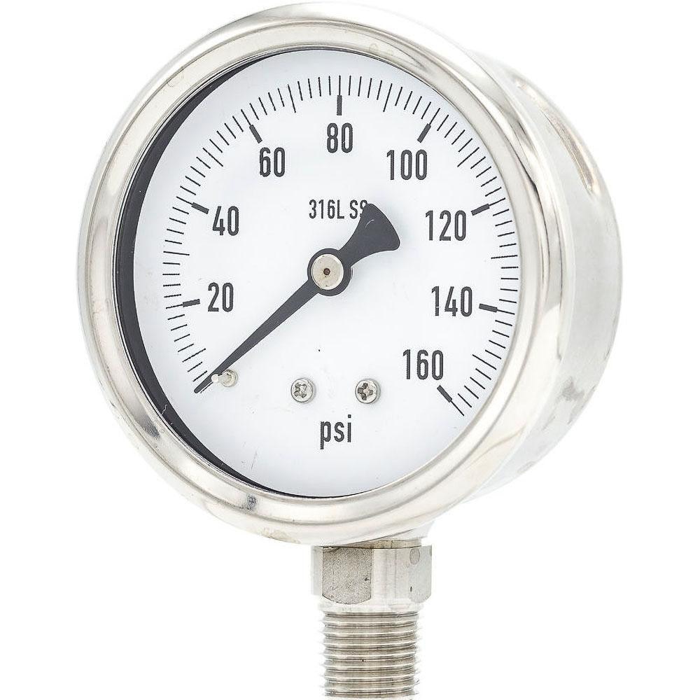 Pressure Gauges; Gauge Type: Industrial Pressure Gauges ; Scale Type: Single ; Accuracy (%): 2-1-2% ; Dial Type: Analog ; Thread Type: 1/4
