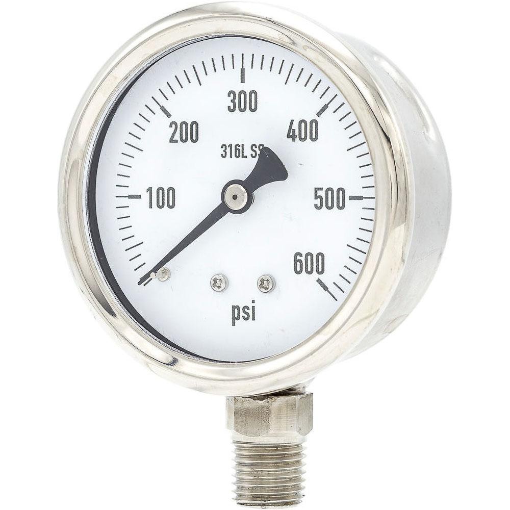Pressure Gauges; Gauge Type: Industrial Pressure Gauges ; Scale Type: Single ; Accuracy (%): 2-1-2% ; Dial Type: Analog ; Thread Type: 1/4