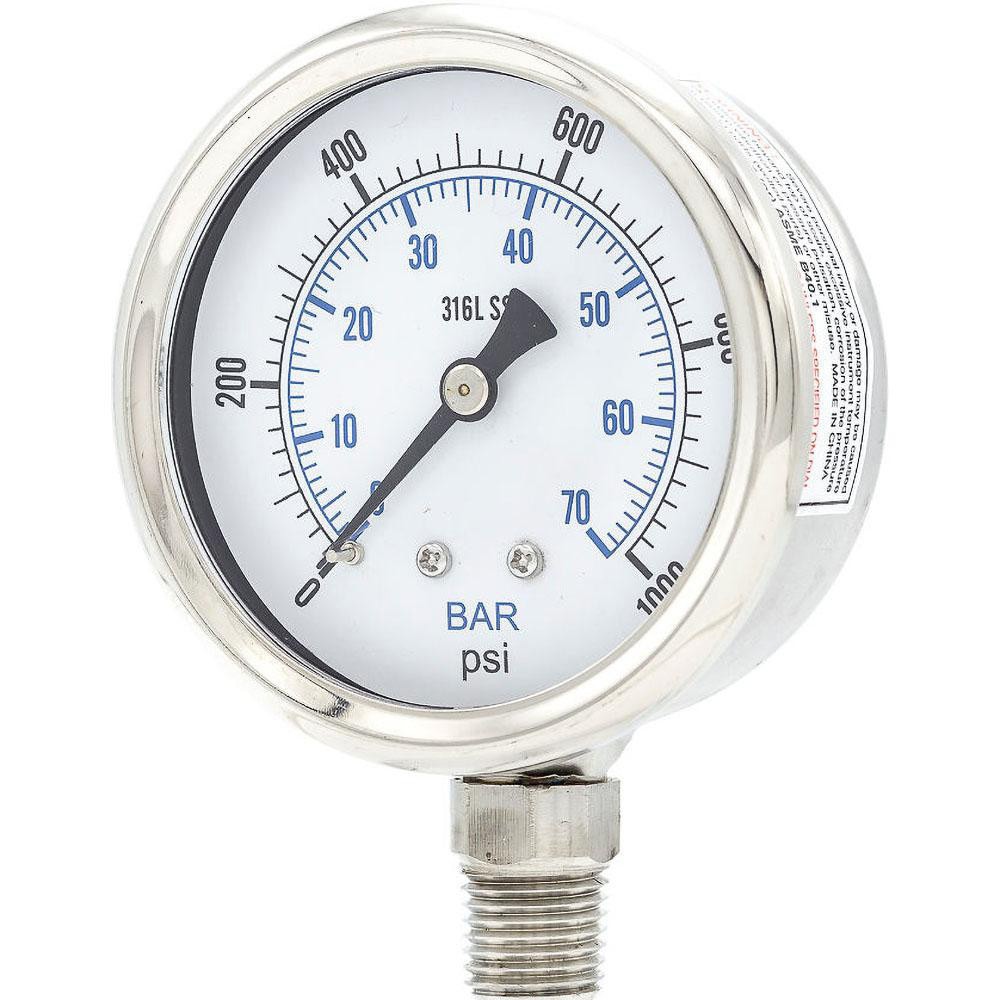 Pressure Gauges; Gauge Type: Industrial Pressure Gauges ; Scale Type: Dual ; Accuracy (%): 2-1-2% ; Dial Type: Analog ; Thread Type: 1/4