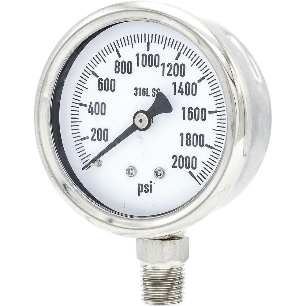 Pressure Gauges; Gauge Type: Industrial Pressure Gauges ; Scale Type: Single ; Accuracy (%): 2-1-2% ; Dial Type: Analog ; Thread Type: 1/4