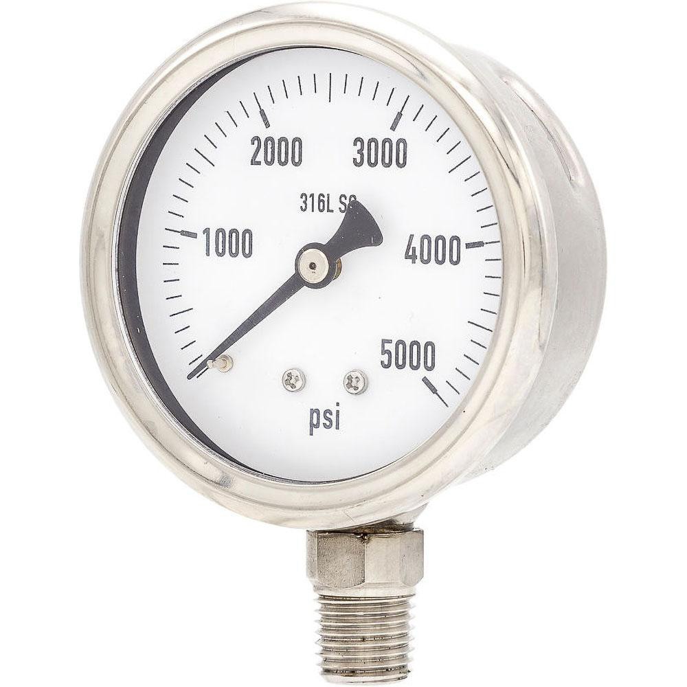 Pressure Gauges; Gauge Type: Industrial Pressure Gauges ; Scale Type: Single ; Accuracy (%): 2-1-2% ; Dial Type: Analog ; Thread Type: 1/4