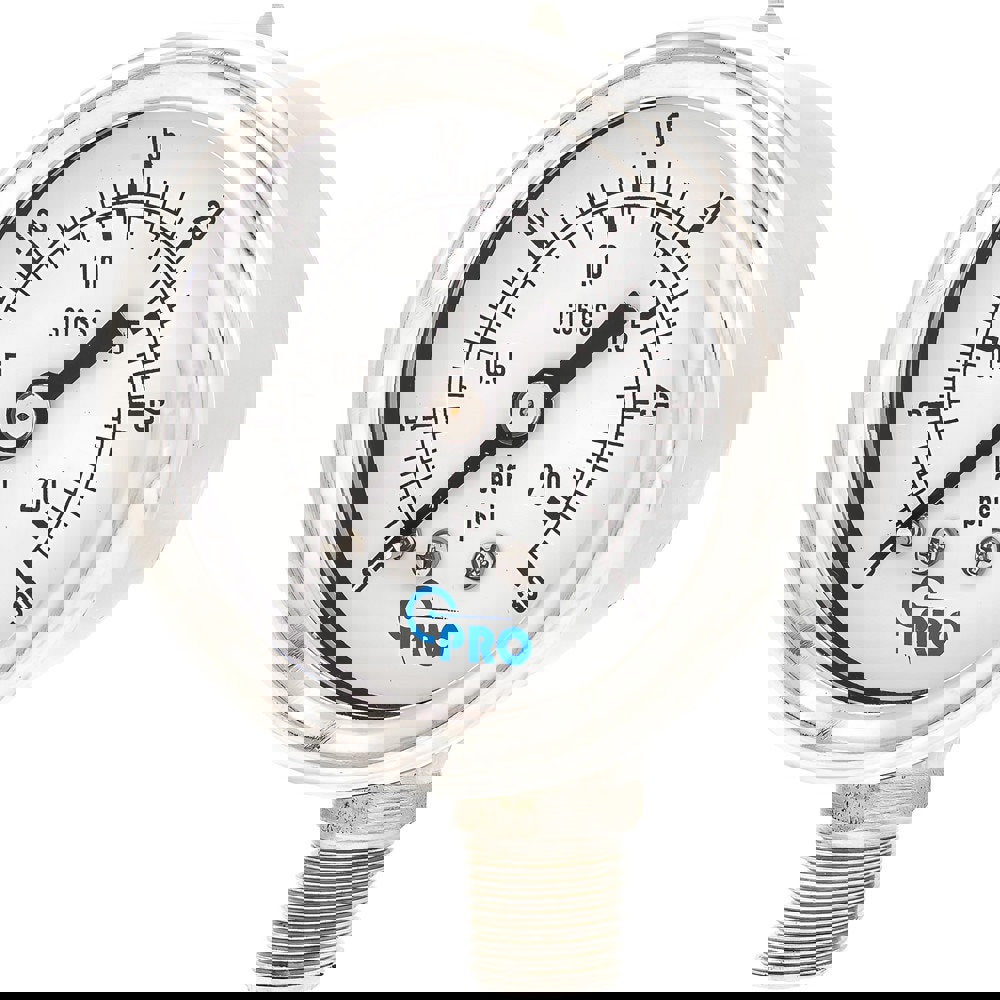 Pressure Gauges; Gauge Type: Pressure Dual Scale ; Scale Type: Dual ; Accuracy (%): 3-2-3% ; Dial Type: Analog ; Thread Type: NPT ; Bourdon Tube Material: Stainless Steel