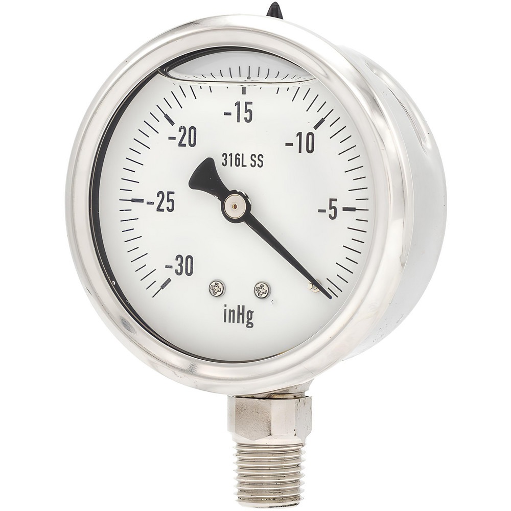 Pressure Gauges; Gauge Type: Industrial Pressure Gauges ; Scale Type: Single ; Accuracy (%): 2-1-2% ; Dial Type: Analog ; Thread Type: 1/4