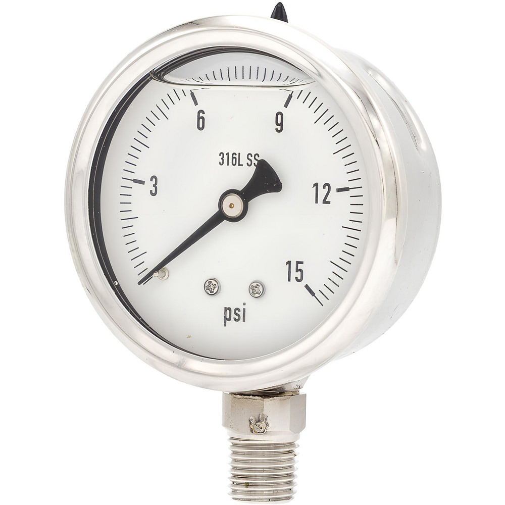 Pressure Gauges; Gauge Type: Industrial Pressure Gauges ; Scale Type: Single ; Accuracy (%): 2-1-2% ; Dial Type: Analog ; Thread Type: 1/4