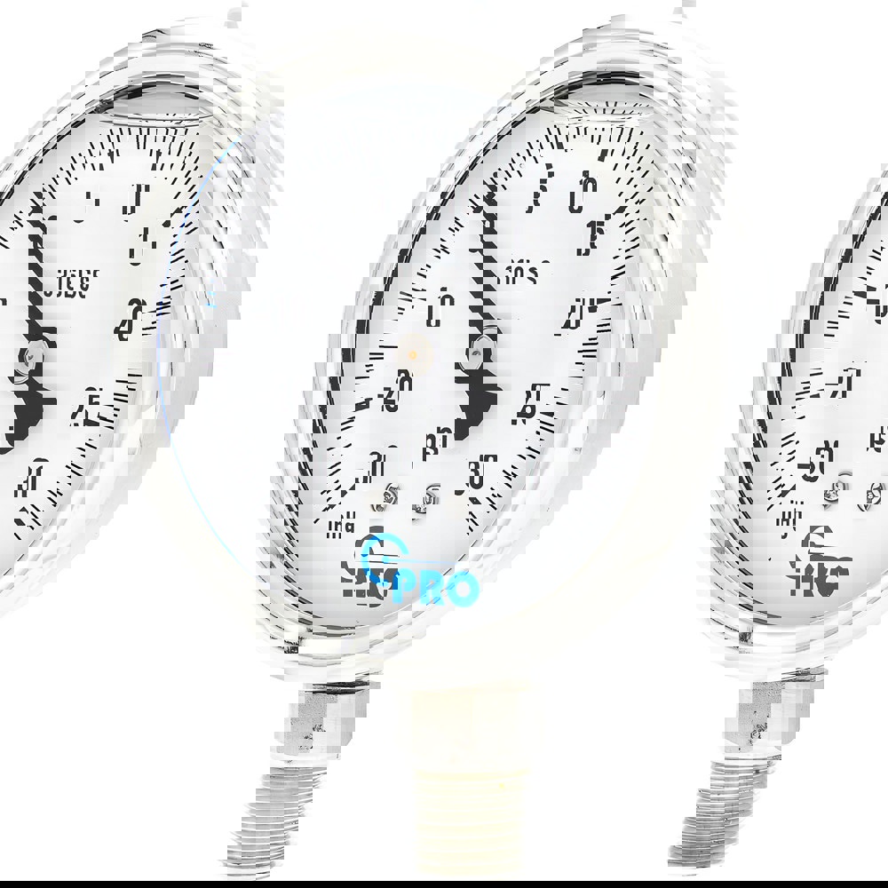 Pressure Gauges; Gauge Type: Pressure Single Scale ; Scale Type: Single ; Accuracy (%): 3-2-3% ; Dial Type: Analog ; Thread Type: NPT ; Bourdon Tube Material: Stainless Steel