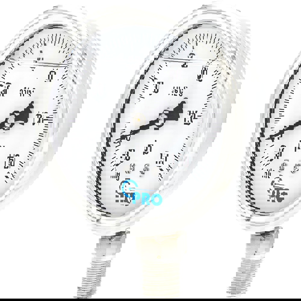 Pressure Gauges; Gauge Type: Pressure Single Scale ; Scale Type: Single ; Accuracy (%): 3-2-3% ; Dial Type: Analog ; Thread Type: NPT ; Bourdon Tube Material: Stainless Steel