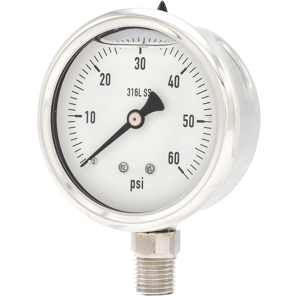 Pressure Gauges; Gauge Type: Industrial Pressure Gauges ; Scale Type: Single ; Accuracy (%): 2-1-2% ; Dial Type: Analog ; Thread Type: 1/4