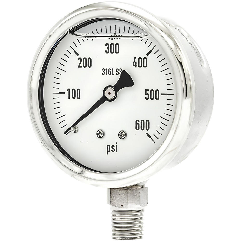 Pressure Gauges; Gauge Type: Industrial Pressure Gauges ; Scale Type: Single ; Accuracy (%): 2-1-2% ; Dial Type: Analog ; Thread Type: 1/4