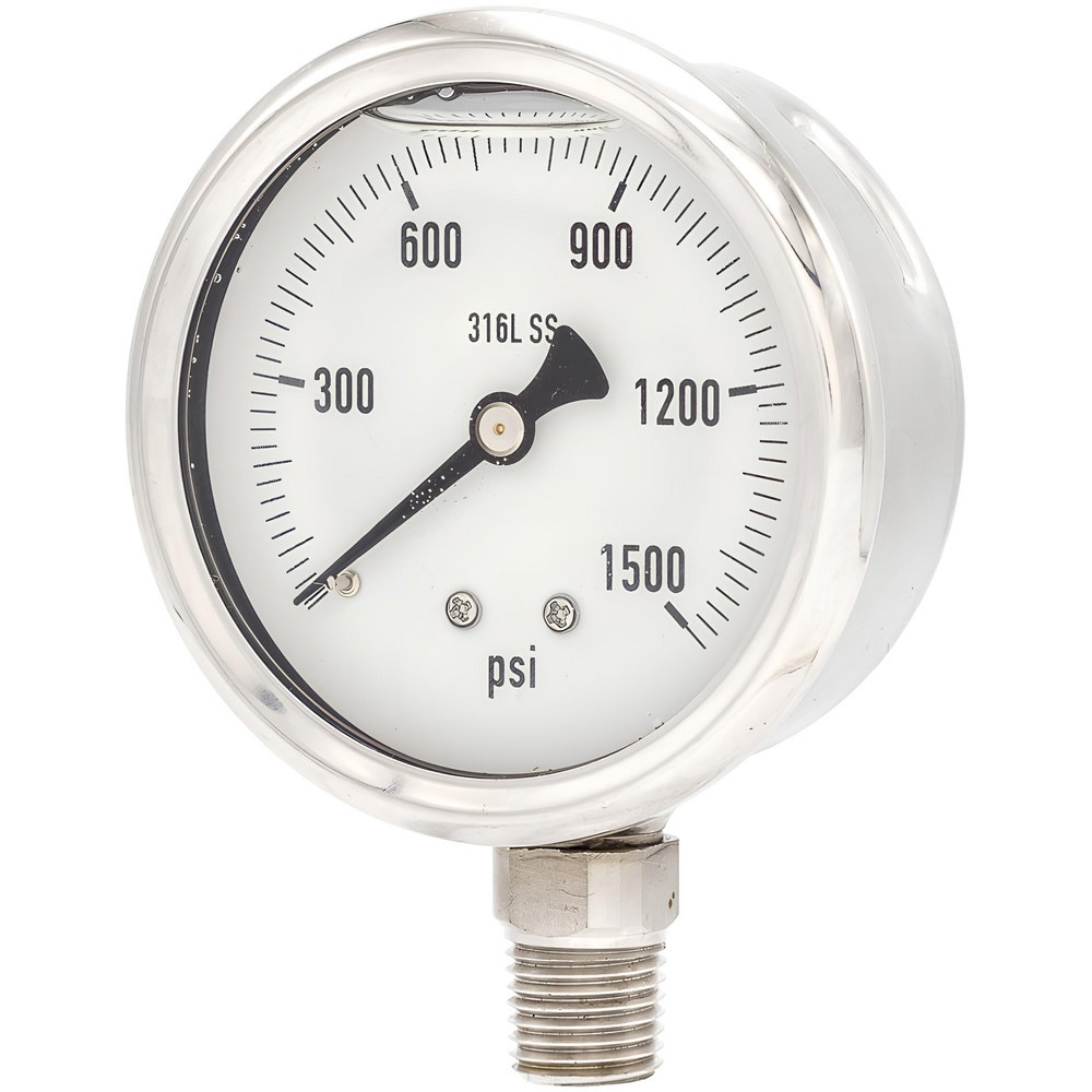 Pressure Gauges; Gauge Type: Industrial Pressure Gauges ; Scale Type: Single ; Accuracy (%): 2-1-2% ; Dial Type: Analog ; Thread Type: 1/4