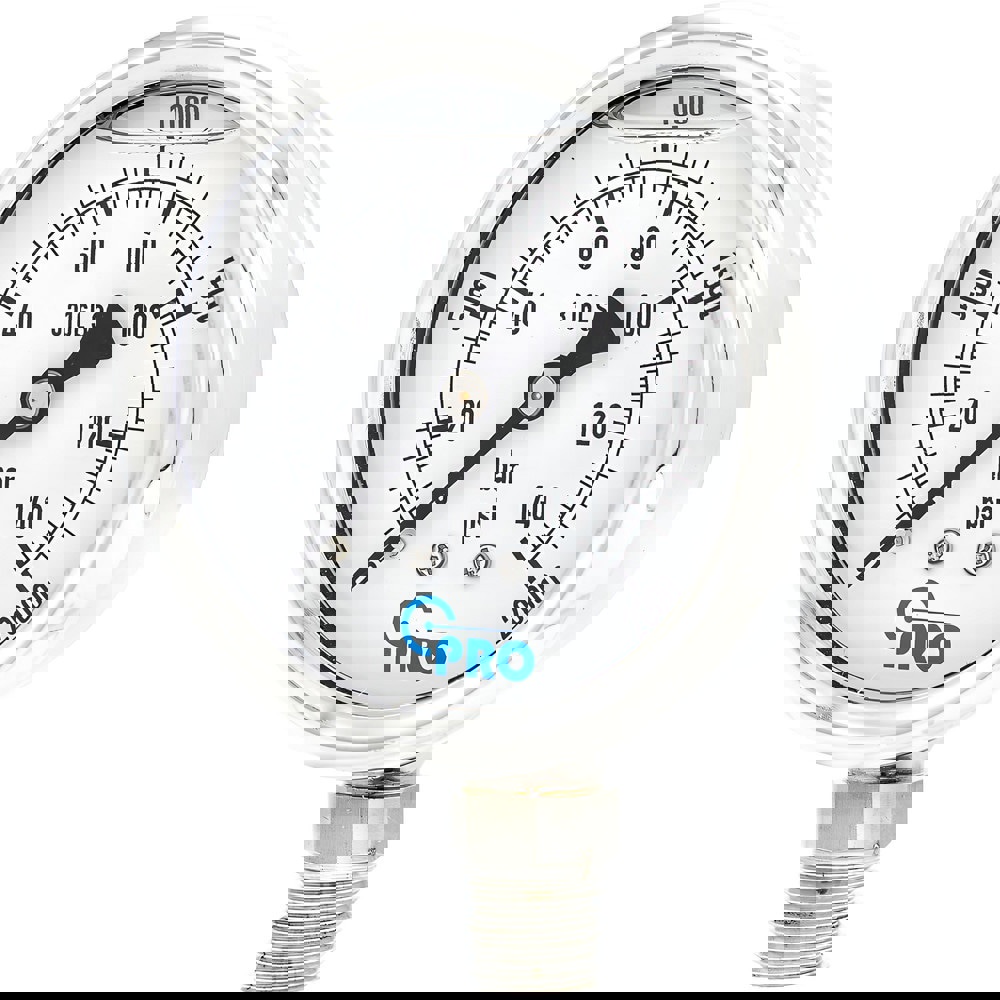 Pressure Gauges; Gauge Type: Pressure Dual Scale ; Scale Type: Dual ; Accuracy (%): 3-2-3% ; Dial Type: Analog ; Thread Type: NPT ; Bourdon Tube Material: Stainless Steel