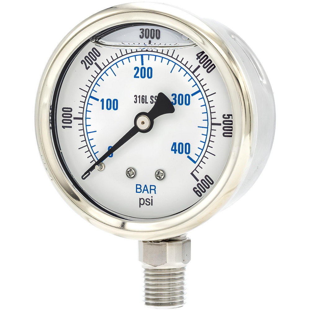 Pressure Gauges; Gauge Type: Industrial Pressure Gauges ; Scale Type: Dual ; Accuracy (%): 2-1-2% ; Dial Type: Analog ; Thread Type: 1/4