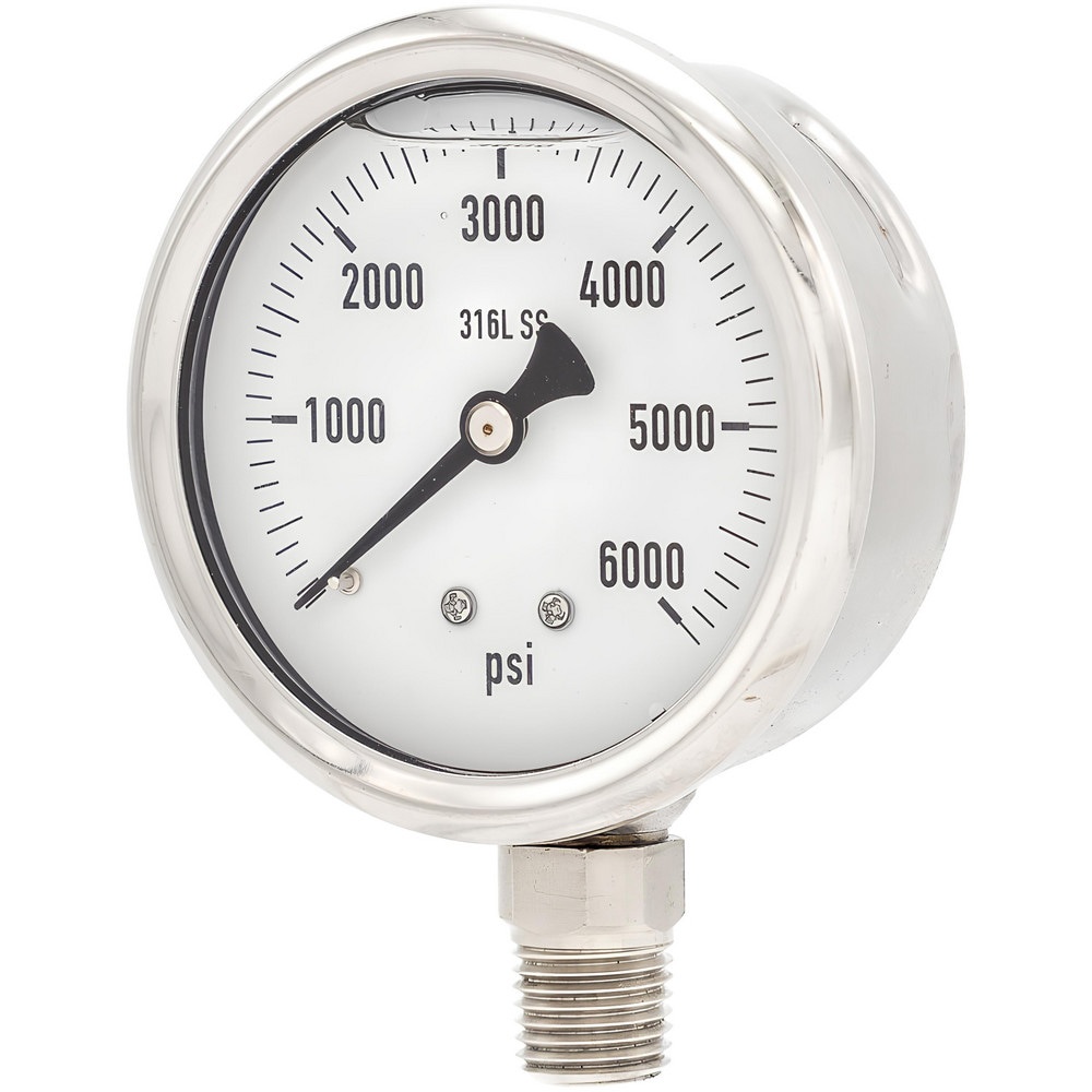 Pressure Gauges; Gauge Type: Industrial Pressure Gauges ; Scale Type: Single ; Accuracy (%): 2-1-2% ; Dial Type: Analog ; Thread Type: 1/4