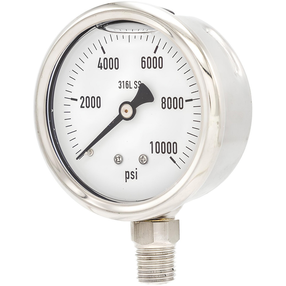 Pressure Gauges; Gauge Type: Industrial Pressure Gauges ; Scale Type: Single ; Accuracy (%): 2-1-2% ; Dial Type: Analog ; Thread Type: 1/4