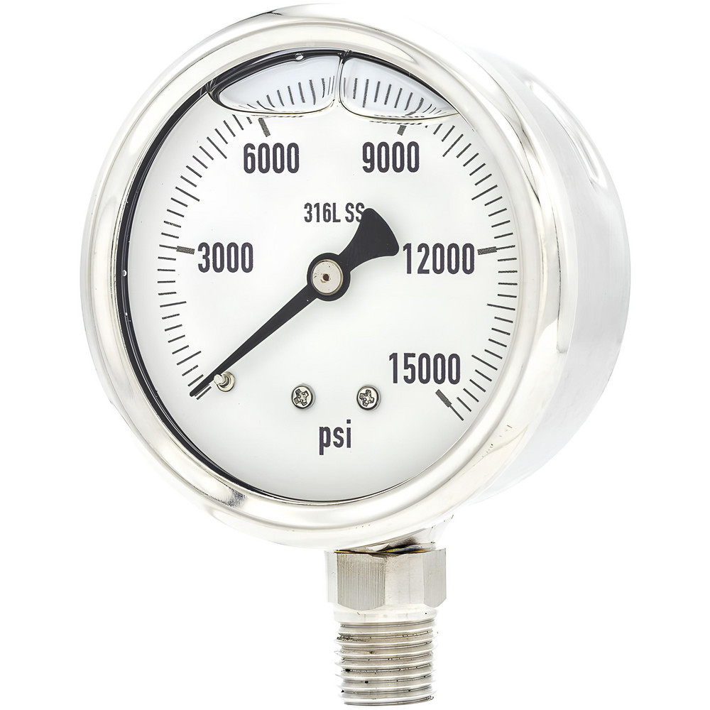 Pressure Gauges; Gauge Type: Industrial Pressure Gauges ; Scale Type: Single ; Accuracy (%): 2-1-2% ; Dial Type: Analog ; Thread Type: 1/4