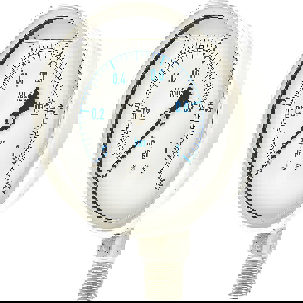 Pressure Gauges; Gauge Type: Industrial Pressure Gauges ; Scale Type: Dual ; Accuracy (%): 1% full-scale ; Dial Type: Analog ; Thread Type: NPT ; Bourdon Tube Material: 316 Stainless Steel