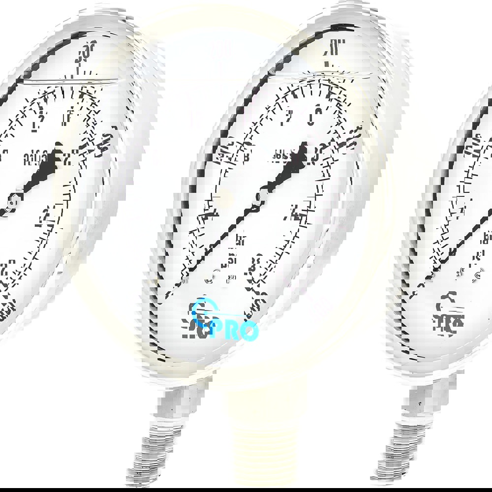 Pressure Gauges; Gauge Type: Pressure Dual Scale ; Scale Type: Dual ; Accuracy (%): 3-2-3% ; Dial Type: Analog ; Thread Type: NPT ; Bourdon Tube Material: Stainless Steel