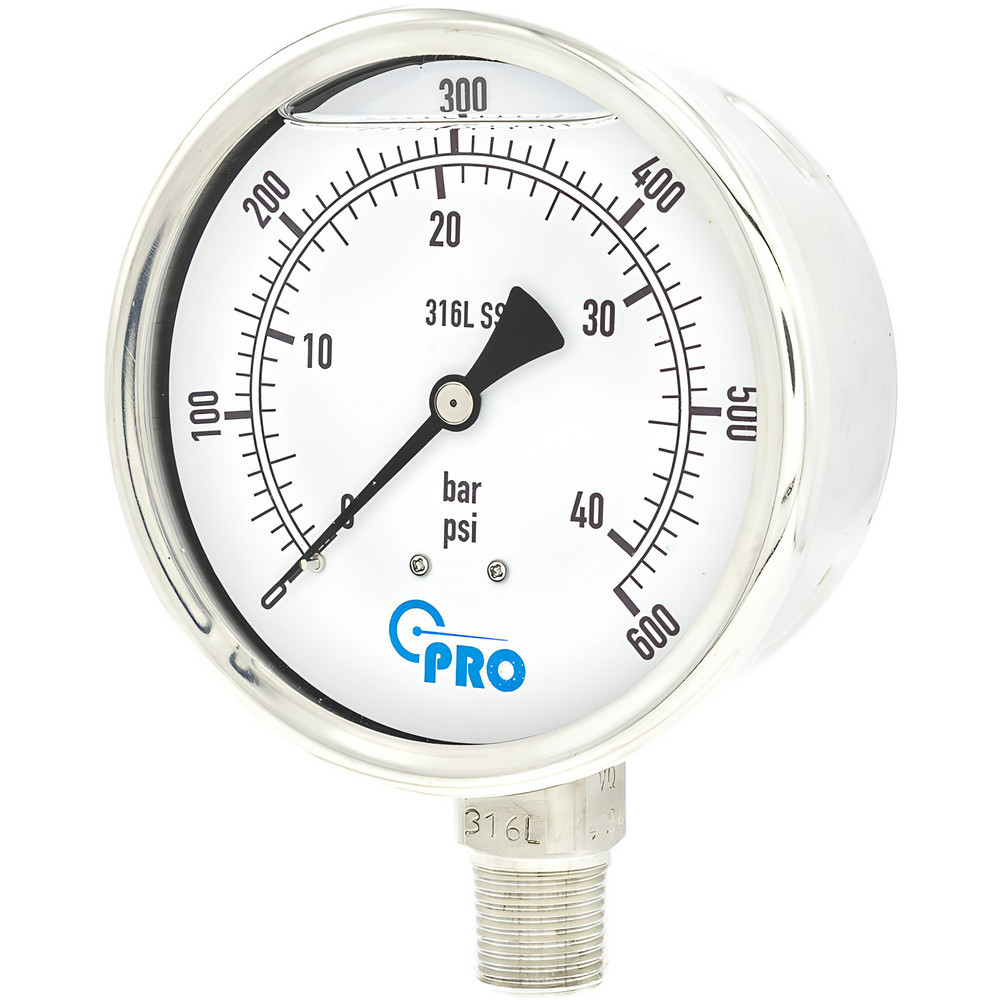 Pressure Gauges; Gauge Type: Pressure Dual Scale ; Scale Type: Dual ; Accuracy (%): 3-2-3% ; Dial Type: Analog ; Thread Type: NPT ; Bourdon Tube Material: Stainless Steel