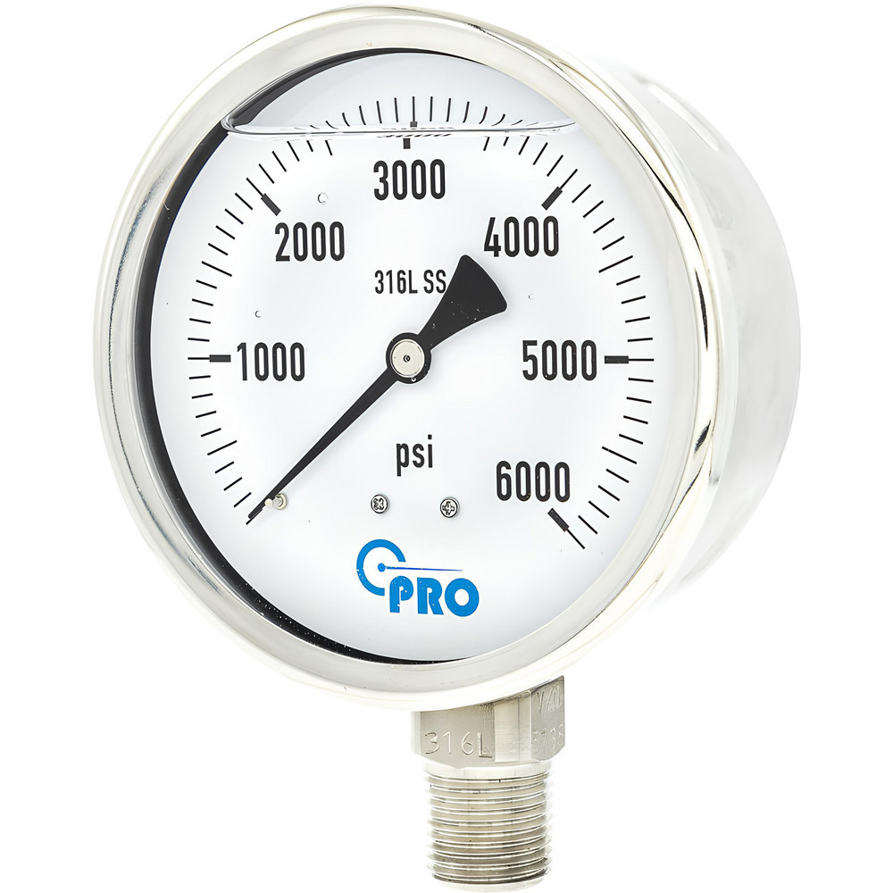 Pressure Gauges; Gauge Type: Pressure Single Scale ; Scale Type: Single ; Accuracy (%): 3-2-3% ; Dial Type: Analog ; Thread Type: NPT ; Bourdon Tube Material: Stainless Steel