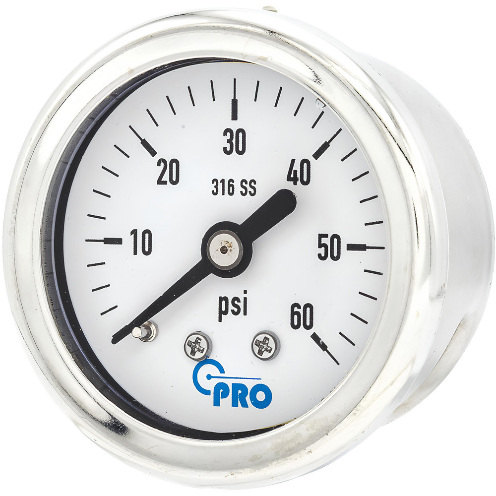 Pressure Gauges; Gauge Type: Pressure Single Scale ; Scale Type: Single ; Accuracy (%): 3-2-3% ; Dial Type: Analog ; Thread Type: NPT ; Bourdon Tube Material: Stainless Steel