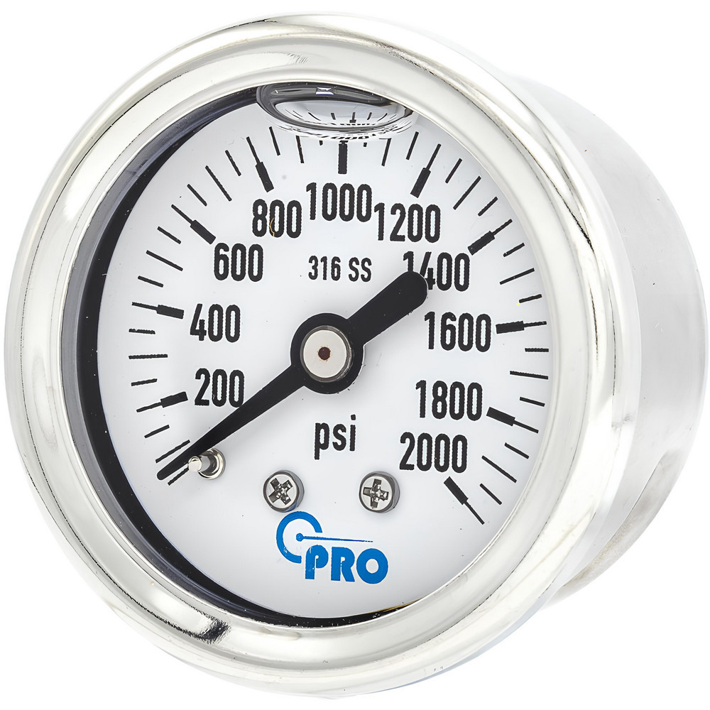 Pressure Gauges; Gauge Type: Pressure Single Scale ; Scale Type: Single ; Accuracy (%): 3-2-3% ; Dial Type: Analog ; Thread Type: NPT ; Bourdon Tube Material: Stainless Steel