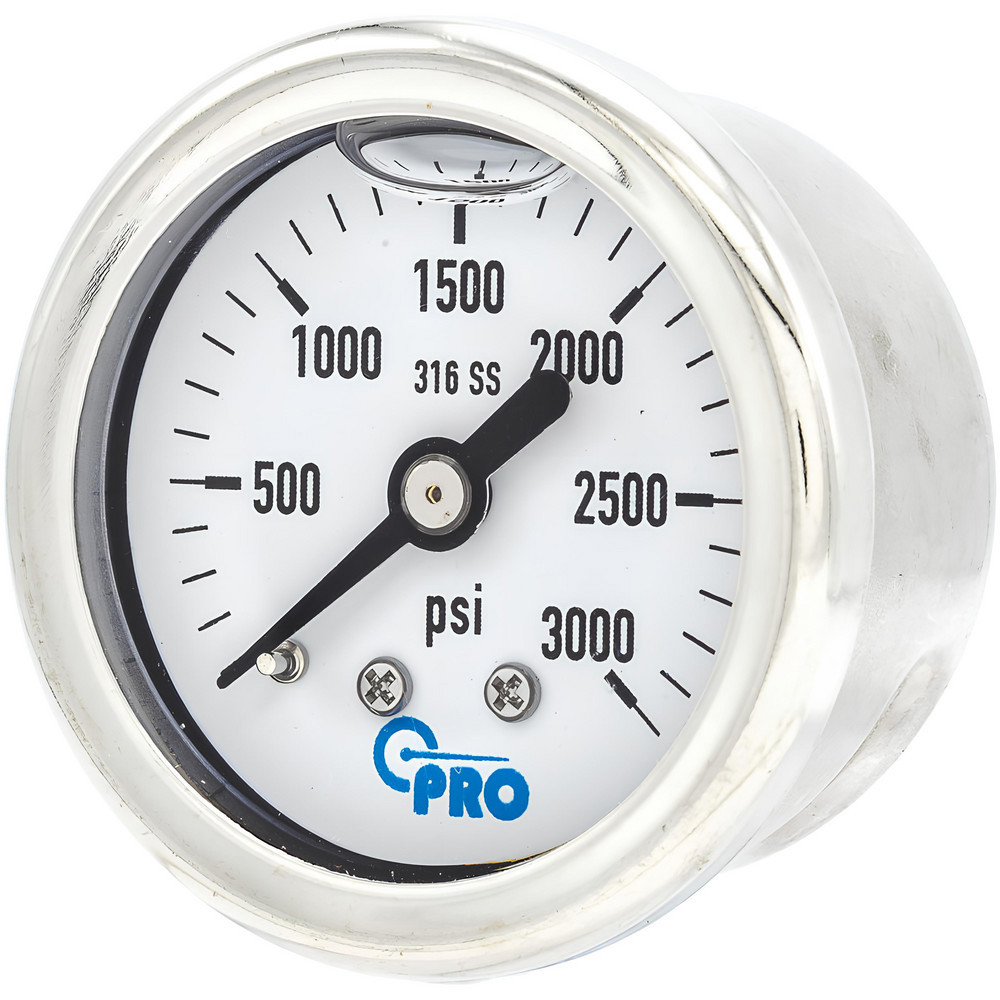 Pressure Gauges; Gauge Type: Pressure Single Scale ; Scale Type: Single ; Accuracy (%): 3-2-3% ; Dial Type: Analog ; Thread Type: NPT ; Bourdon Tube Material: Stainless Steel