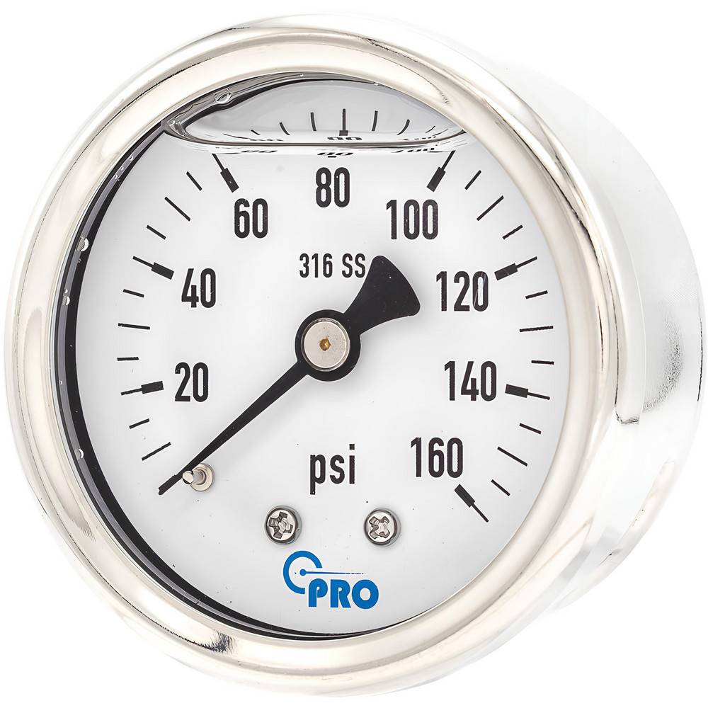 Pressure Gauges; Gauge Type: Pressure Single Scale ; Scale Type: Single ; Accuracy (%): 3-2-3% ; Dial Type: Analog ; Thread Type: NPT ; Bourdon Tube Material: Stainless Steel