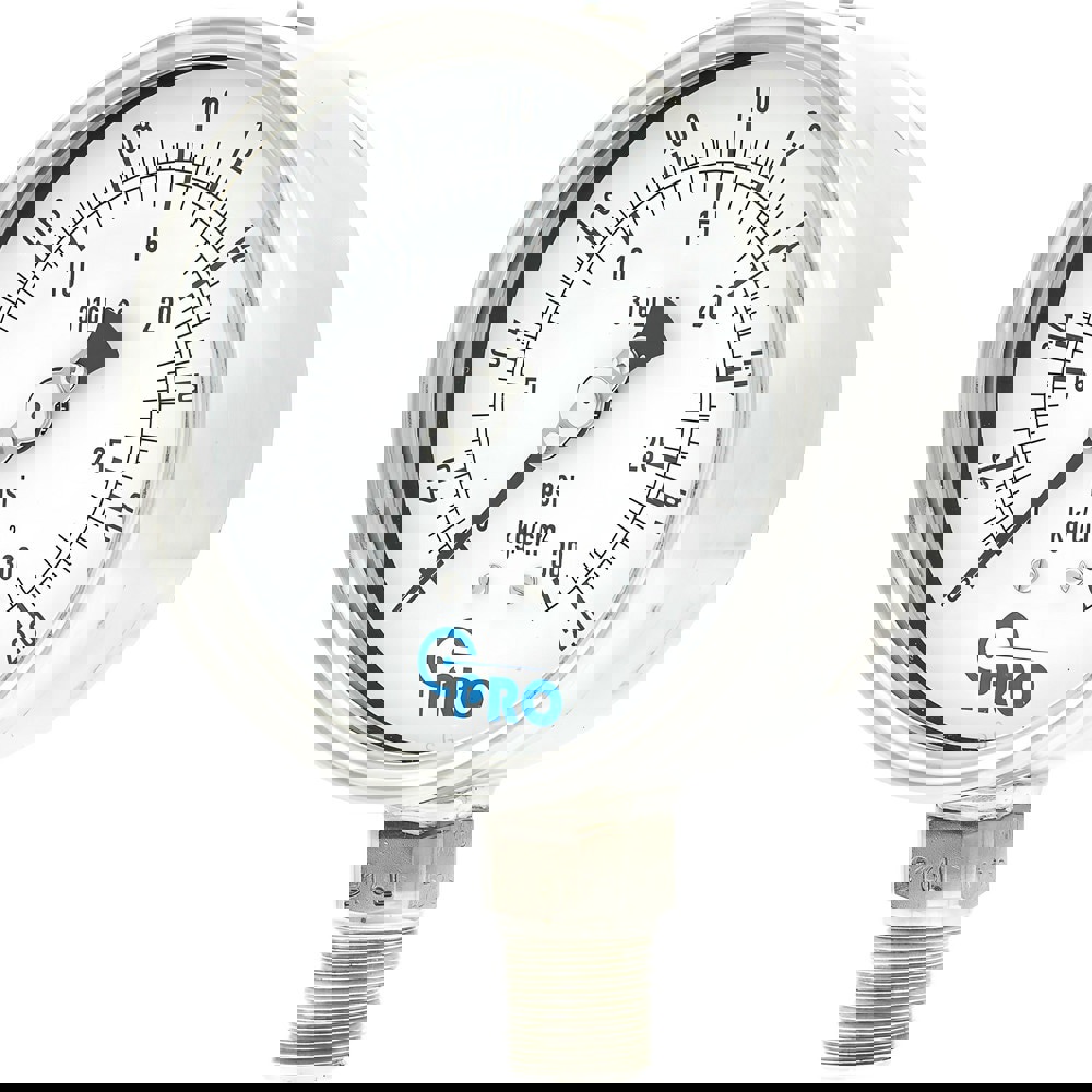 Pressure Gauges; Gauge Type: Pressure Dual Scale ; Scale Type: Dual ; Accuracy (%): 1.00% ; Dial Type: Analog ; Thread Type: NPT ; Bourdon Tube Material: Stainless Steel