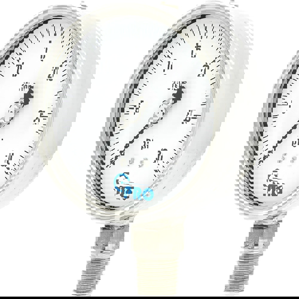 Pressure Gauges; Gauge Type: Pressure Single Scale ; Scale Type: Single ; Accuracy (%): 1.00% ; Dial Type: Analog ; Thread Type: NPT ; Bourdon Tube Material: Stainless Steel
