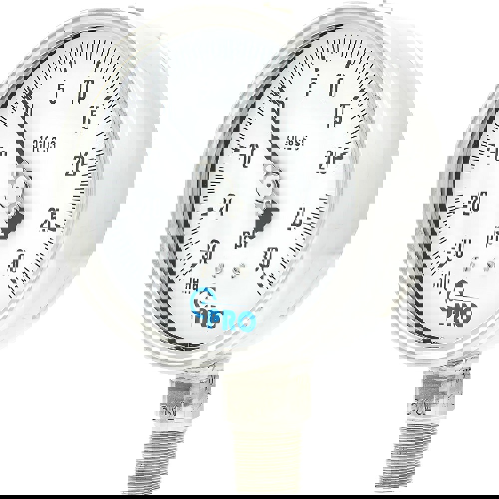 Pressure Gauges; Gauge Type: Pressure Single Scale ; Scale Type: Single ; Accuracy (%): 1.00% ; Dial Type: Analog ; Thread Type: NPT ; Bourdon Tube Material: Stainless Steel