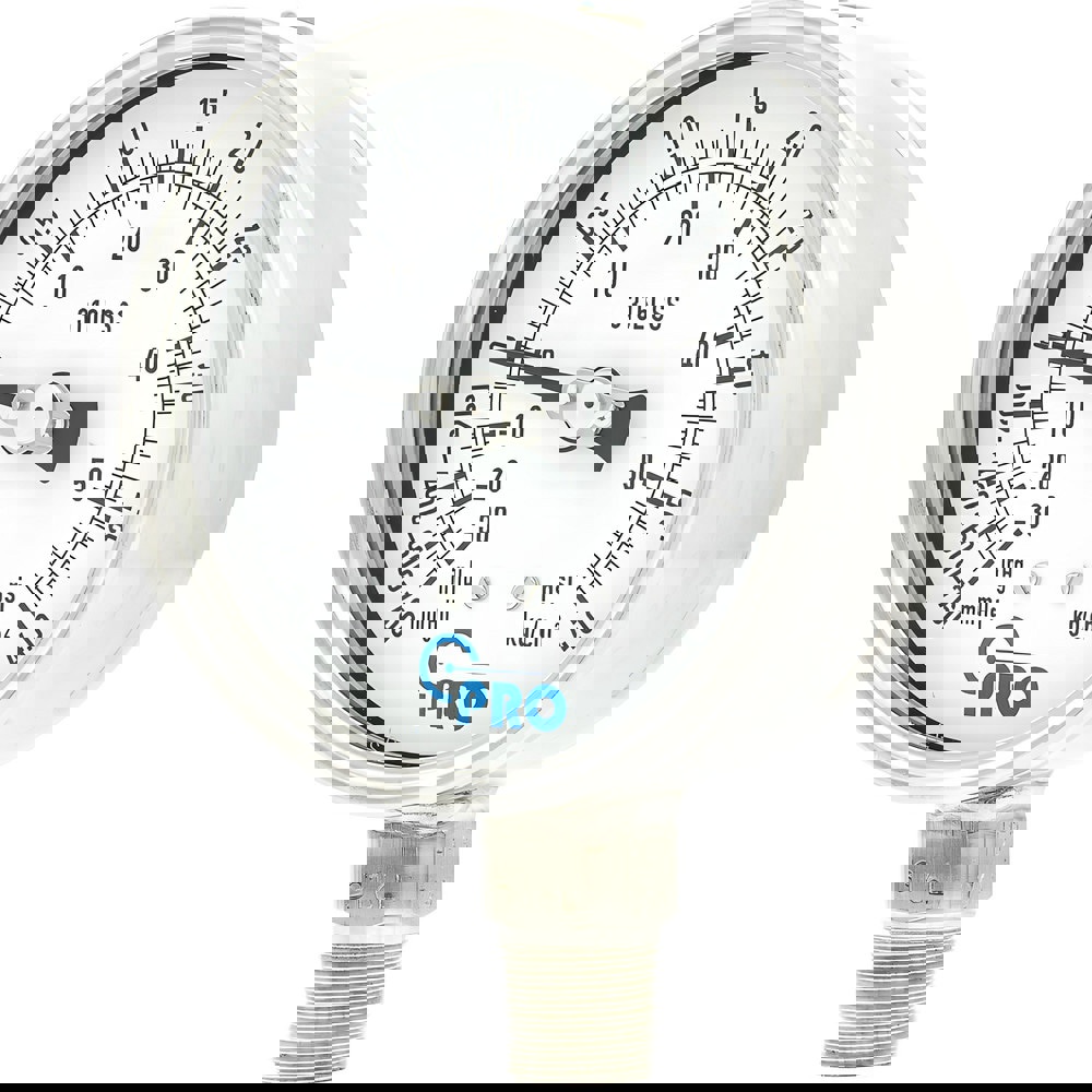Pressure Gauges; Gauge Type: Pressure Dual Scale ; Scale Type: Dual ; Accuracy (%): 1.00% ; Dial Type: Analog ; Thread Type: NPT ; Bourdon Tube Material: Stainless Steel