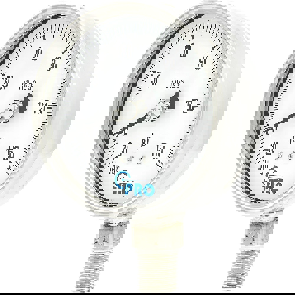 Pressure Gauges; Gauge Type: Pressure Single Scale ; Scale Type: Single ; Accuracy (%): 1.00% ; Dial Type: Analog ; Thread Type: NPT ; Bourdon Tube Material: Stainless Steel