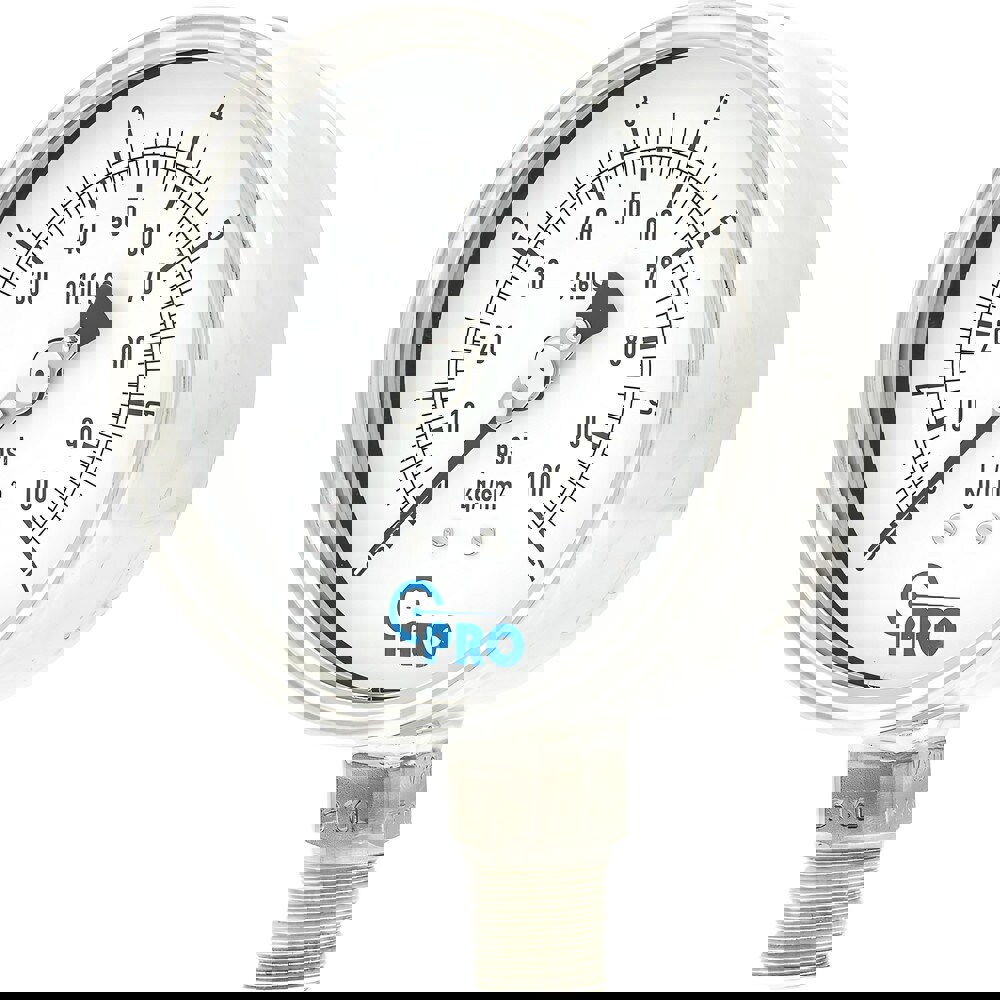 Pressure Gauges; Gauge Type: Pressure Dual Scale ; Scale Type: Dual ; Accuracy (%): 1.00% ; Dial Type: Analog ; Thread Type: NPT ; Bourdon Tube Material: Stainless Steel