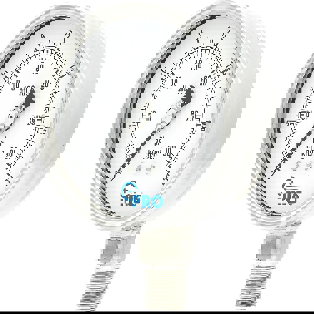 Pressure Gauges; Gauge Type: Pressure Dual Scale ; Scale Type: Dual ; Accuracy (%): 1.00% ; Dial Type: Analog ; Thread Type: NPT ; Bourdon Tube Material: Stainless Steel