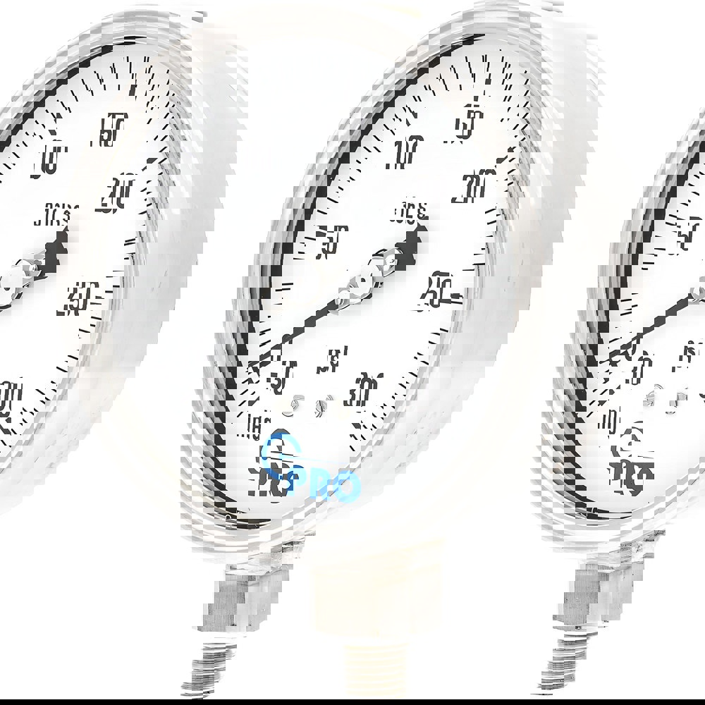 Pressure Gauges; Gauge Type: Pressure Single Scale ; Scale Type: Single ; Accuracy (%): 1.00% ; Dial Type: Analog ; Thread Type: NPT ; Bourdon Tube Material: Stainless Steel