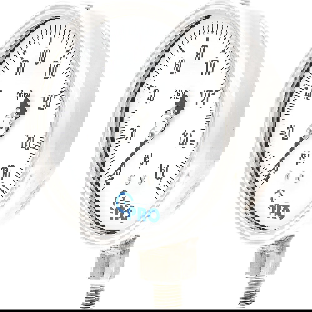 Pressure Gauges; Gauge Type: Pressure Single Scale ; Scale Type: Single ; Accuracy (%): 1.00% ; Dial Type: Analog ; Thread Type: NPT ; Bourdon Tube Material: Stainless Steel
