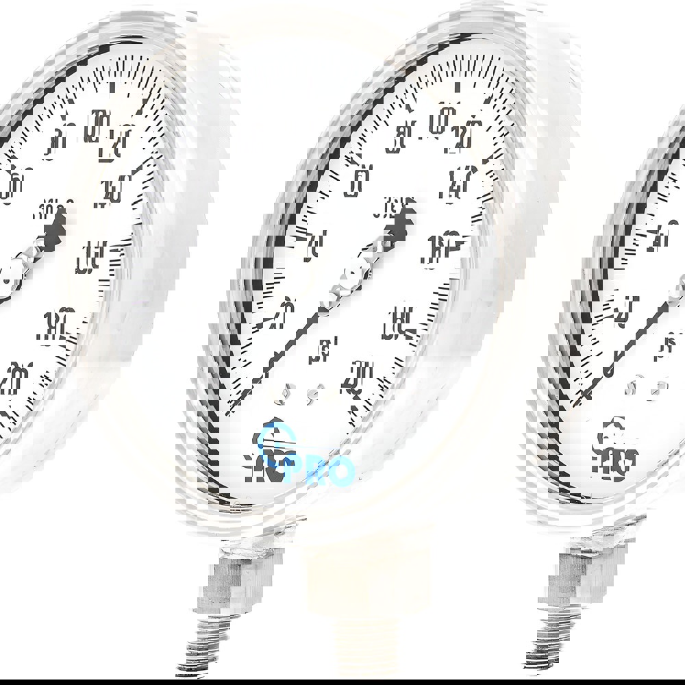 Pressure Gauges; Gauge Type: Pressure Single Scale ; Scale Type: Single ; Accuracy (%): 1.00% ; Dial Type: Analog ; Thread Type: NPT ; Bourdon Tube Material: Stainless Steel