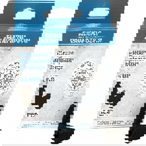 5 1-Pack Pairs Reusable 23 dB Black Earplugs with Audio