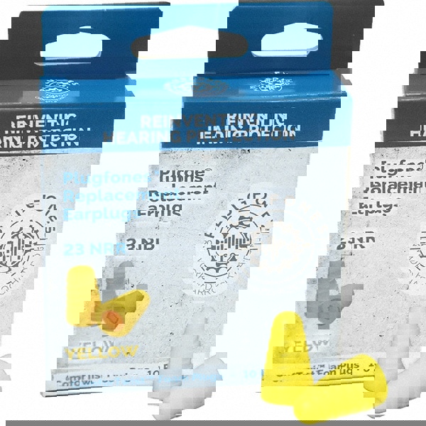 5 1-Pack Pairs Reusable 23 dB Yellow Earplugs with Audio