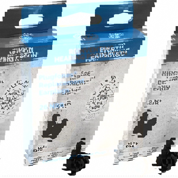 5 1-Pack Pairs Reusable 29 dB Black Earplugs with Audio