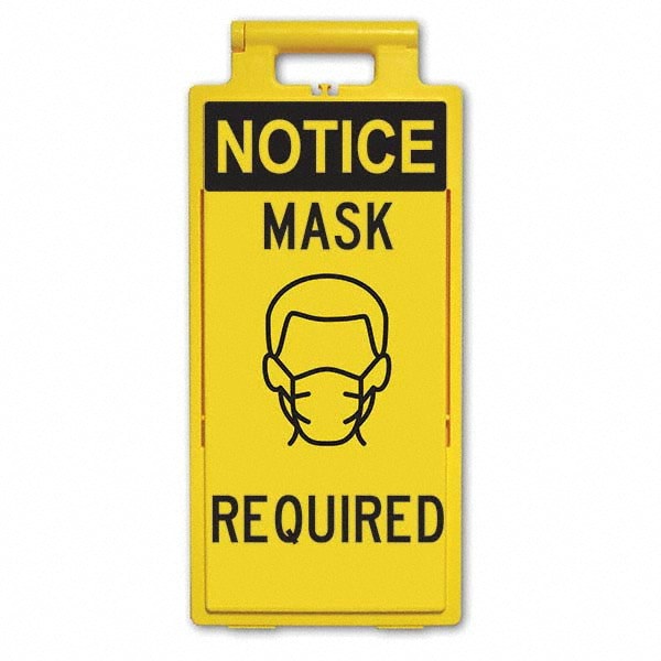Cone & A Frame Floor Signs; Sign Type: Accident Prevention ; Overall Height: 25in ; Viewing Points: Four-View ; Number of Printed Sides: 2