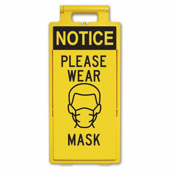 Cone & A Frame Floor Signs; Sign Type: Accident Prevention ; Overall Height: 25in ; Viewing Points: Four-View ; Number of Printed Sides: 2