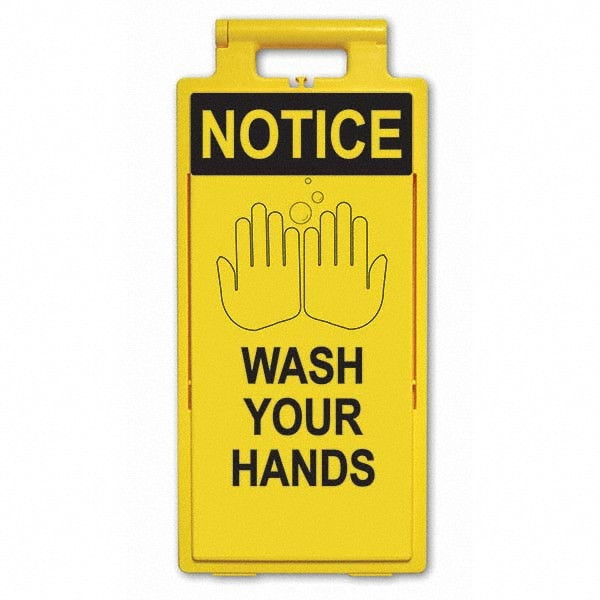 Cone & A Frame Floor Signs; Sign Type: Accident Prevention ; Overall Height: 25in ; Viewing Points: Four-View ; Number of Printed Sides: 2