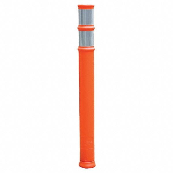 Traffic Barrels, Delineators & Posts; Reflective Bands: Yes ; Reflective: Yes ; Base Needed: Yes ; Overall Height: 39in ; Compliance: NCHRP-350