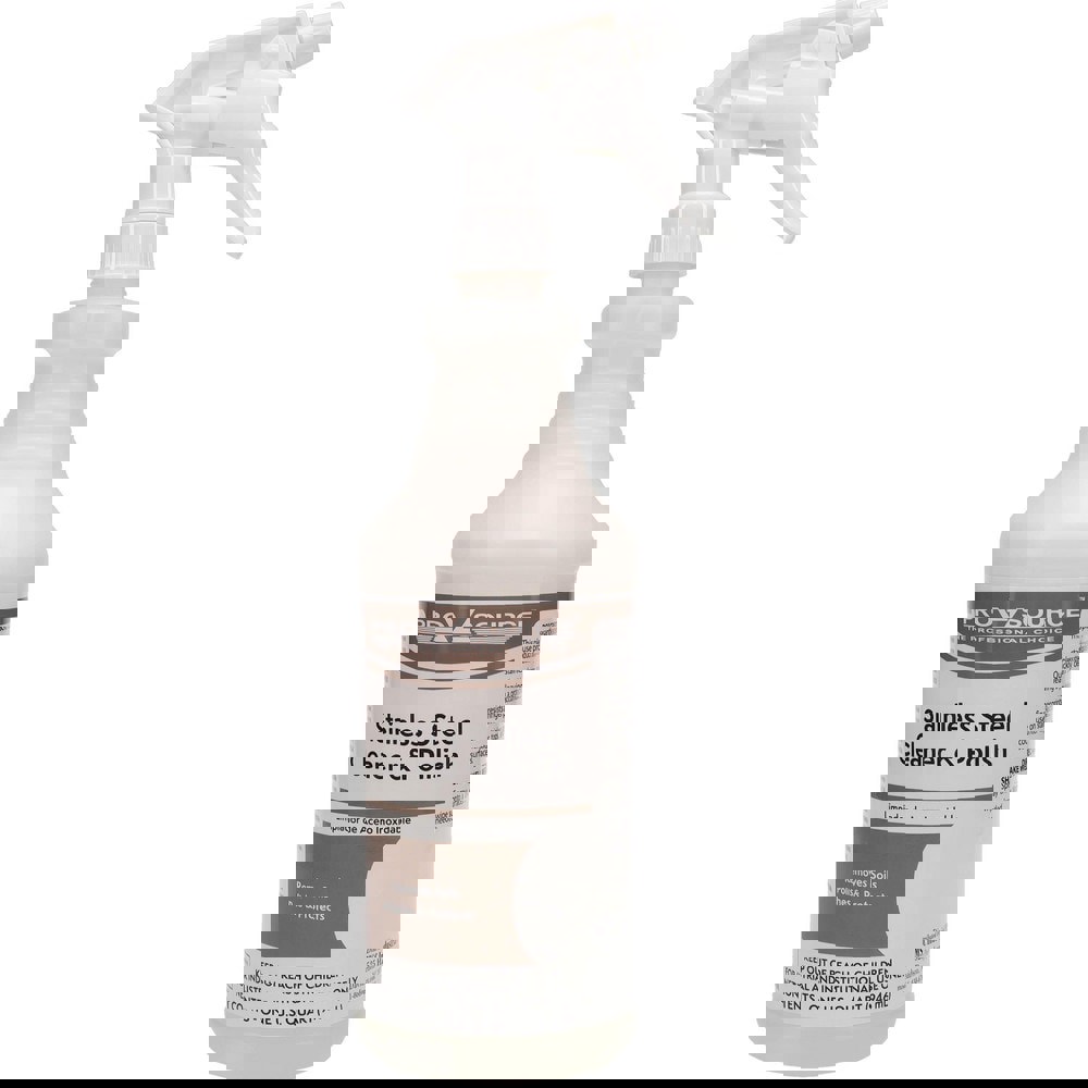 Stainless Steel Cleaner & Polish: Liquid, 32 fl oz Bottle