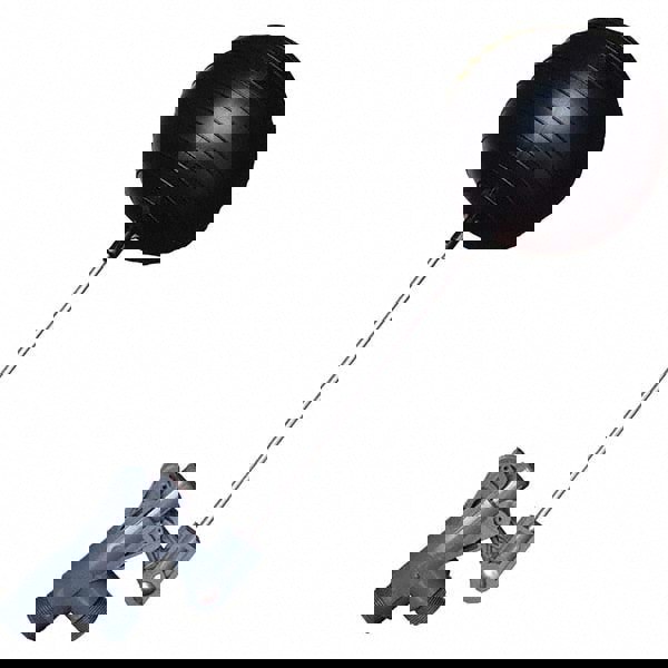 Float Valves; Style: Angle Pattern-Single Seat ; Pipe Size: 1 ; End Connection: MIP ; Valve Body Material: PVC; Stainless Steel ; Float Material: Polypropylene ; Maximum Working Pressure: 100