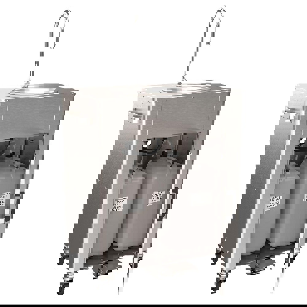 Portable Sink: Portable Mount, Gooseneck Spout Faucet, 1 Compartment, 304 Stainless Steel