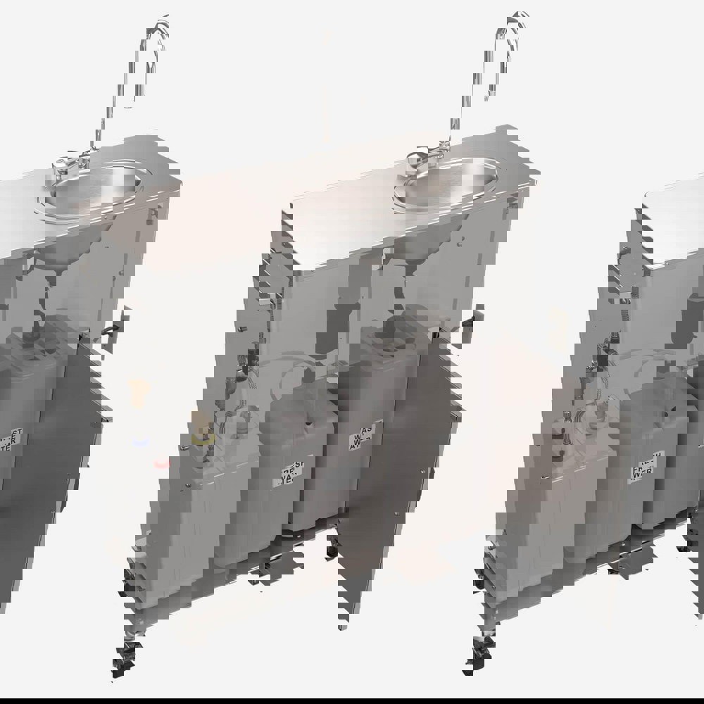 Portable Sink: Portable Mount, Gooseneck Spout Faucet, 1 Compartment, 304 Stainless Steel