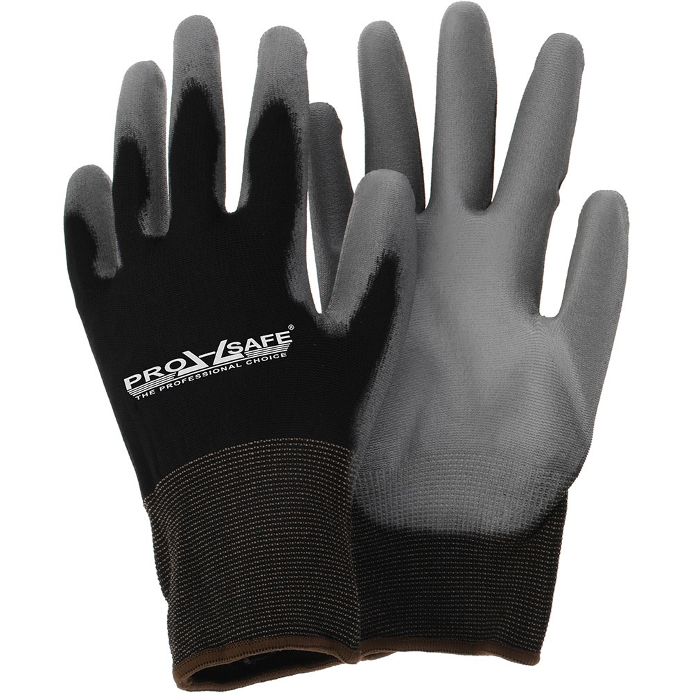 General Purpose Work Gloves: Medium, Polyurethane Coated,