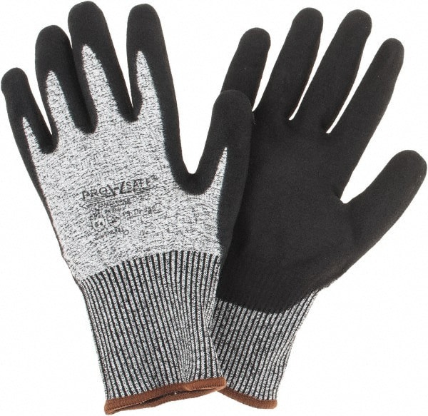 Cut-Resistant Gloves: PRO-SAFE G-Tek PolyKor, Size Large, ANSI Cut A4, Nitrile, Dyneema